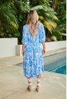 TIERS DRESS - blue pais